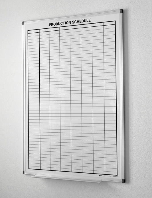 Production Schedule Portrait Whiteboard 36" x 24"