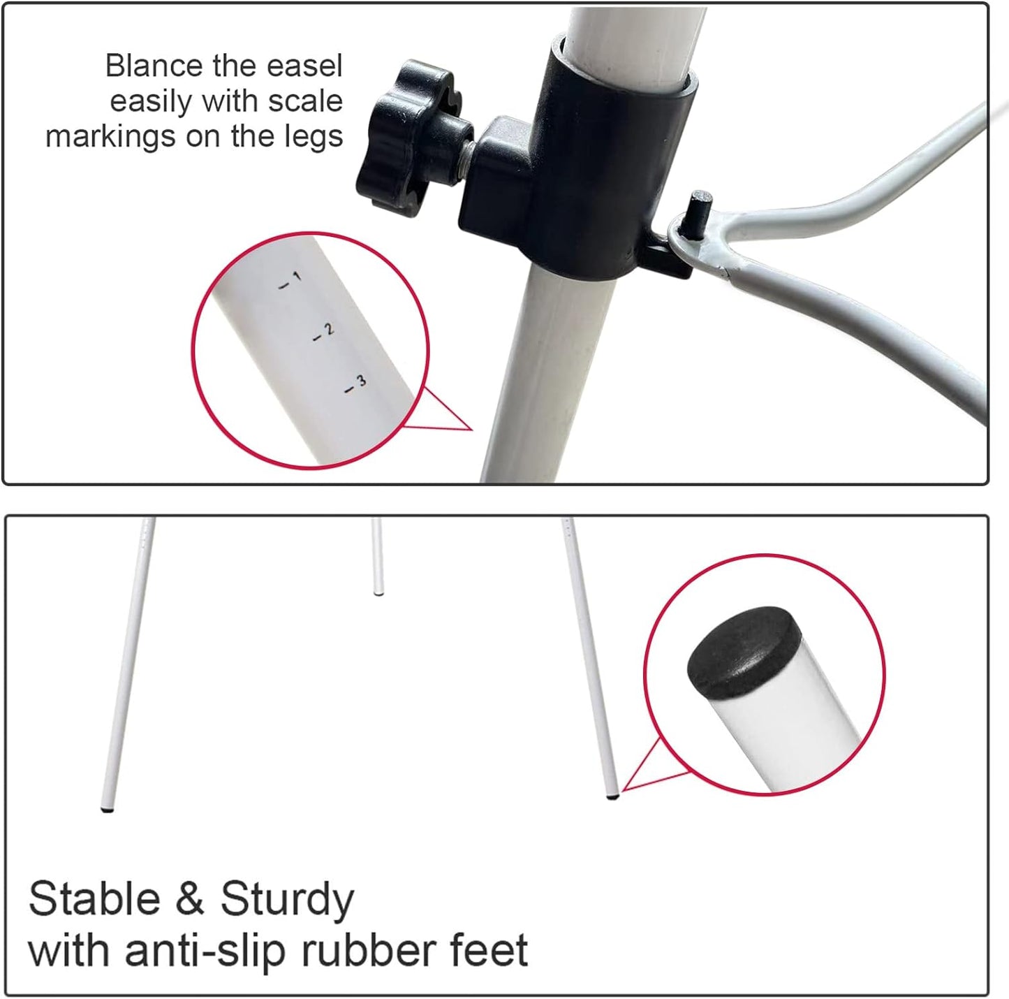 maxtek Easel White Board - Magnetic Tripod Whiteboard Portable Dry Erase Board 36 x 24 inches Flipchart Easel Board Height Adjustable, 3' x 2' Portable White Board