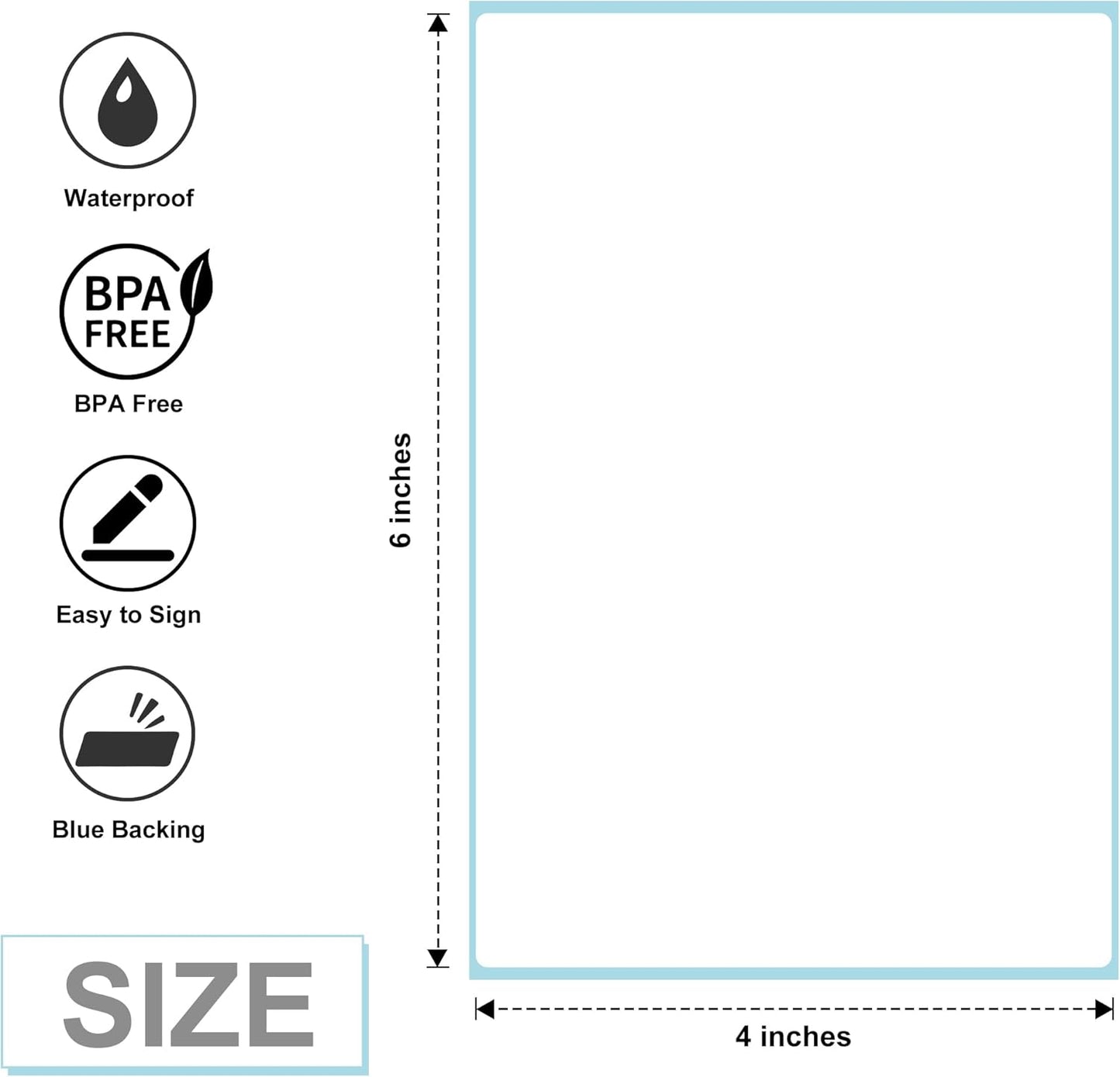 L LIKED 6000 Fanfold 4 x 6 Thermal Labels, with Perforated Line Shipping Labels, Compatible with Zebra & Rollo Printer, White, Commercial Grade