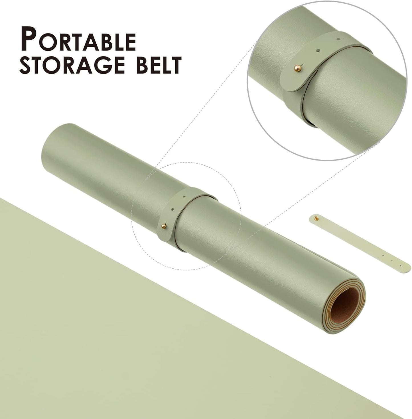 Cork Desk Mat - Dual-Sided Desk Pad for Office and Home - Desk Organization and Accessories - Ideal for Large Mouse Pad and Desk Mats on Top of Desks(Light Green,27.6"x 13.8")