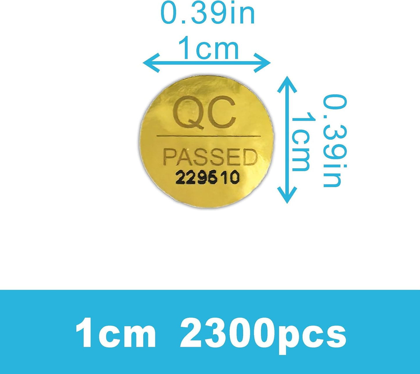 2300pcs 0.39 inch QC Passed Tamper Proof Stickers Silver High Security Tamper Evident Warranty Void Hologram Labels w/Unique Sequential Serial Numbering