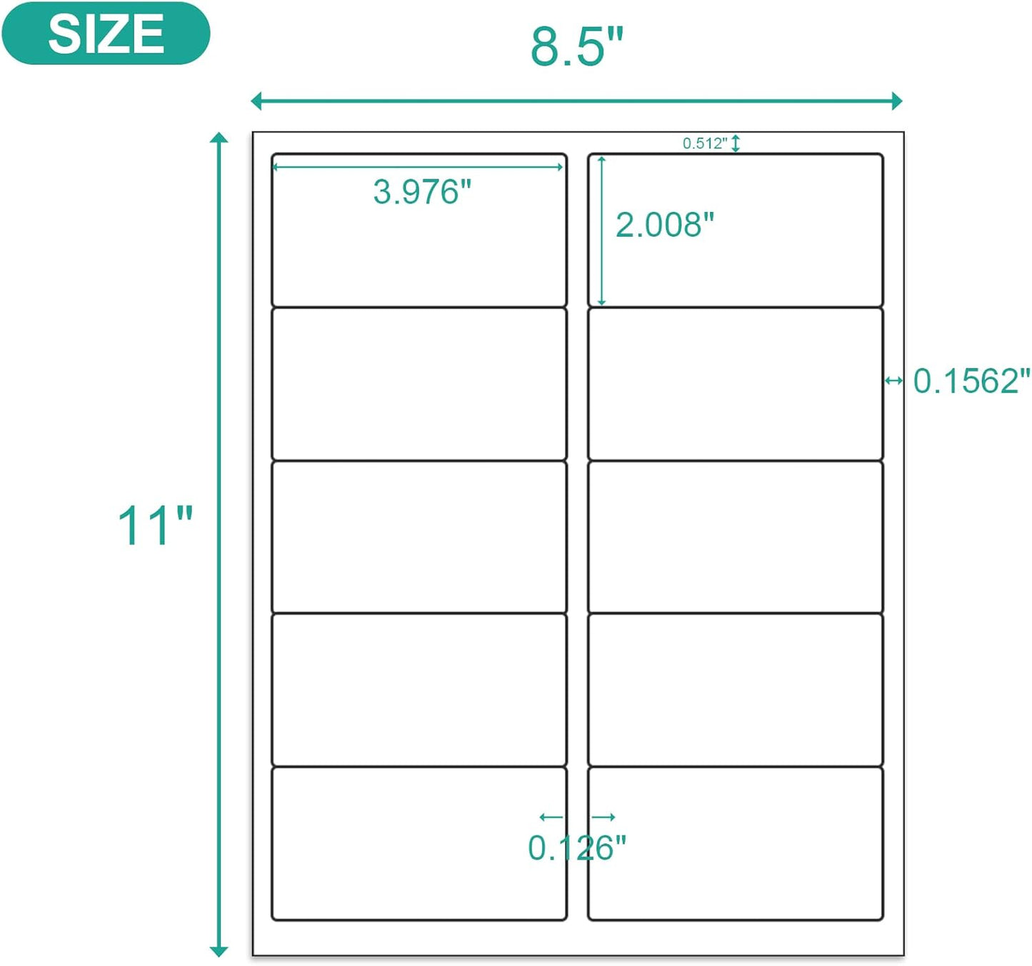 MFLABEL 2x4 Shipping Labels - 25 Sheets (250 Labels) for Laser & Inkjet Printers, 10-UP FBA Address Stickers, Matte White Self-Adhesive Mailing Labels for Packages, Boxes, envelopes