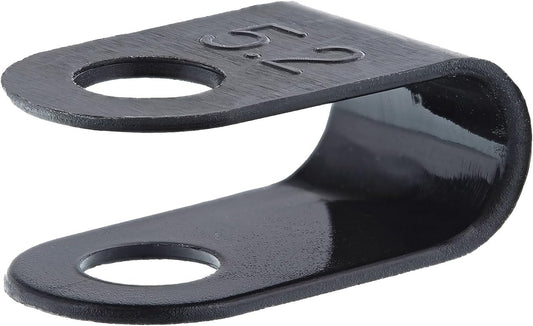 Secure 3/16 Inch U Type UV Black Nylon Screw Mount Cable Clamp for Wire Management - 100 Pack