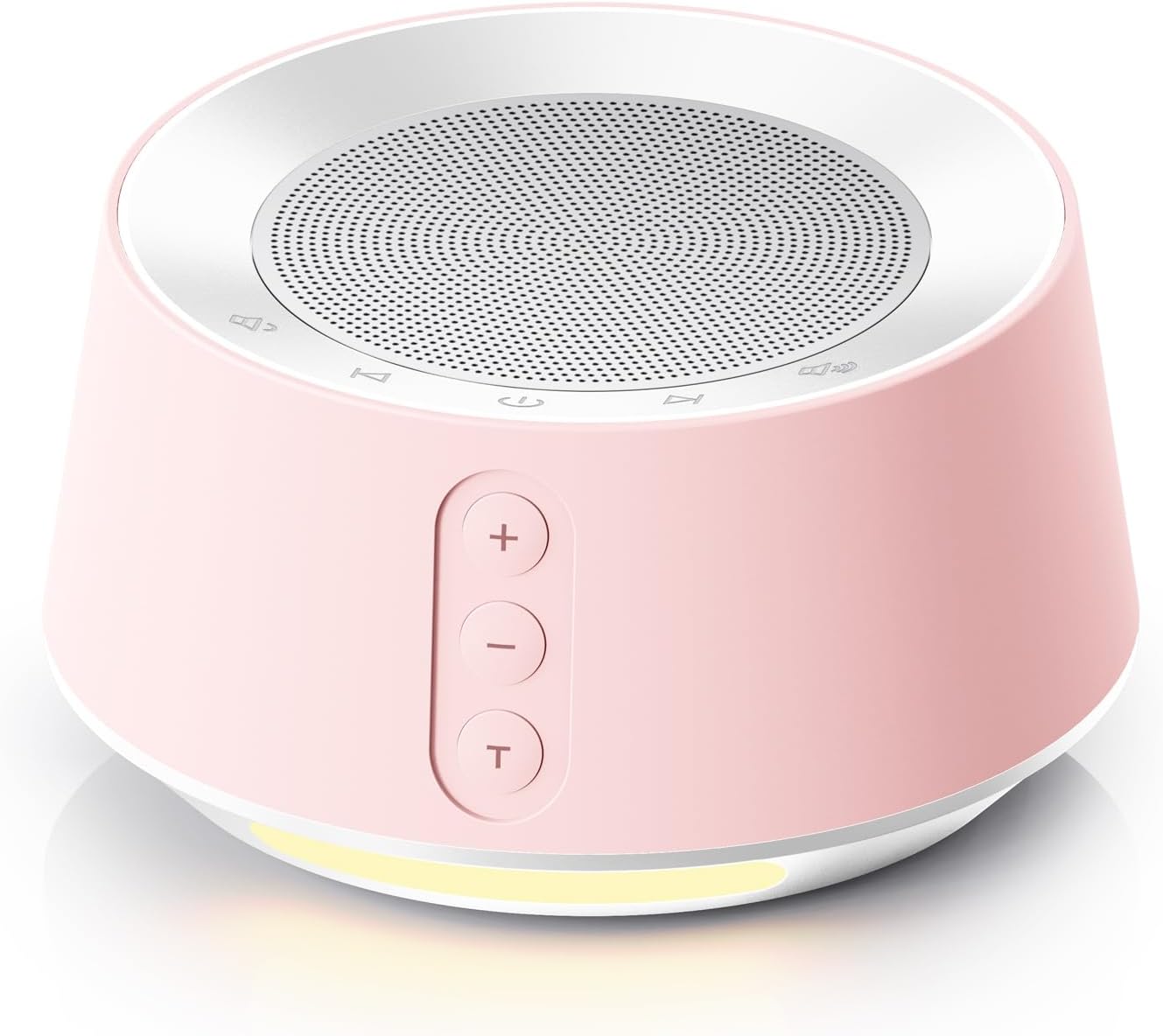 BGOVERSS White Noise Sound Machine with 20 Soothing Sounds, 10 Colors Night Light Sleep Machines Home Office Travel, 5 Timers and Memory Feature Sound Machine for Nursery Baby Kids Adults, Pink