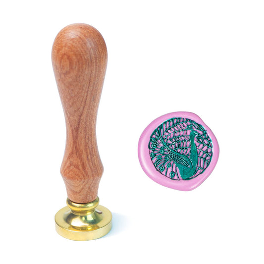 Wax Seal Stamp, ANBOSE Animal Sealing Wax Stamp with Removable Brass Head Wooden Handle, Peacock Wax Sealing Stamp for Envelope Sealing Wax