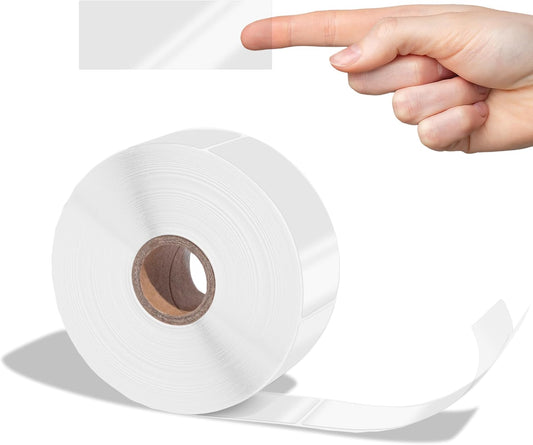 Aegis Adhesives - 1.25" X 3.5" Clear Label Stickers - Protective Covers for Barcodes and Addresses, Sealing Envelopes, and More (1 Roll, 500 Labels/Roll)