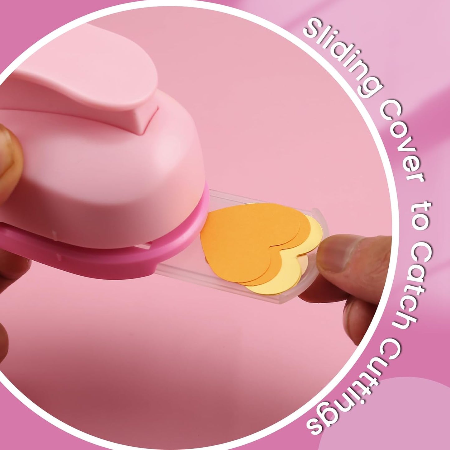 LOONENG 1.5 Inch Heart Paper Punch - High Precision Design for Romantic Heart Patterns - Ideal for Scrapbooking, Card Making, DIY Photo Albums, Gift Tags, Homemade Confetti