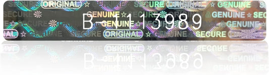320 pcs Hologram Seals 1.97 x 0.3 Inch, Security Warranty Void Stickers,Tamper evident Holographic Labels with Serial Number