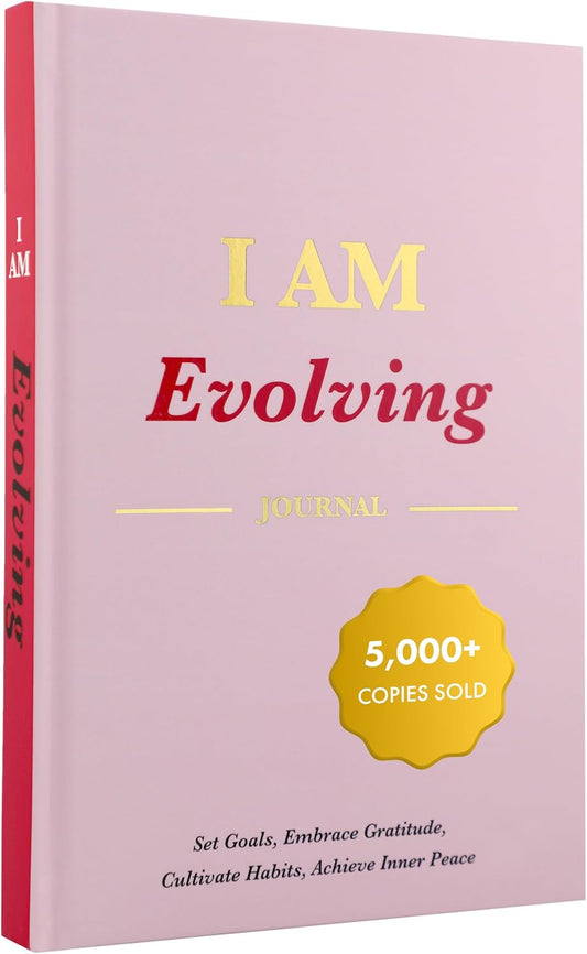 I AM Evolving Journal: Set Goals, Embrace Gratitude, Cultivate Habits, Achieve Inner Peace | Undated Gratitude Journal for Personal Development, Mindfulness, & Daily Reflection. (Misty Rose)