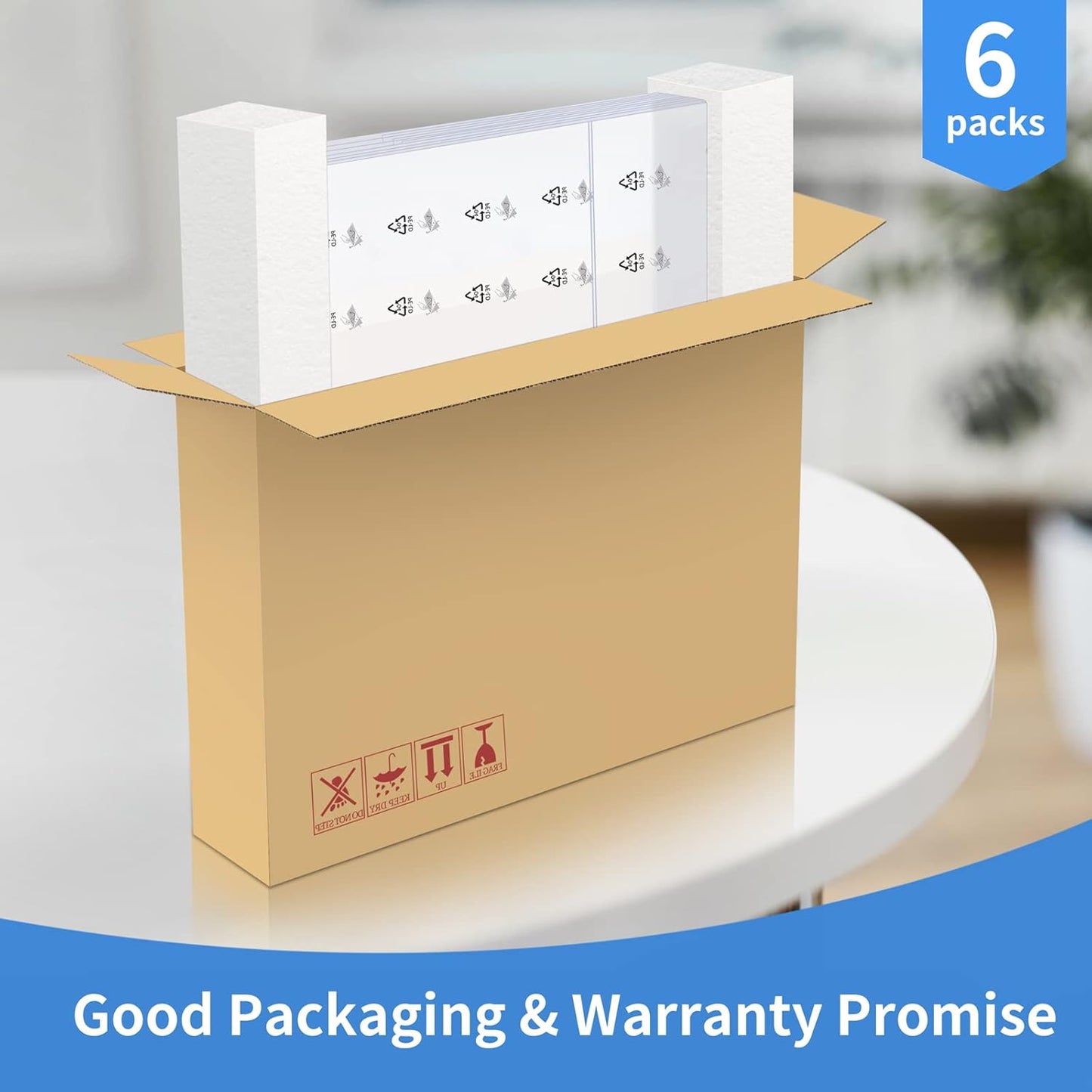 SUNEE 6 Packs Clear Plastic Sign Holders for 8.5x11 Paper, Vertical L-shape Frame for Displaying Signs and Menus