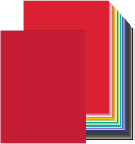 Colored Cardstock 8.5 x 11 Assorted, 100 Sheets Goefun 25 Colors Colored Copy Paper, 80lb Construction Paper Color Paper for Crafts & Scrapbooking