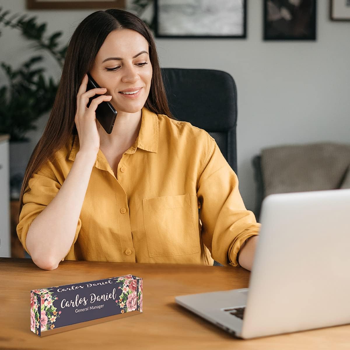 Personalized Name Plates for Desk | Custom Plate Gifts|Office Decor Women|Name Tags|Desk Decorations Women or Men|Acrylic Office Decorations