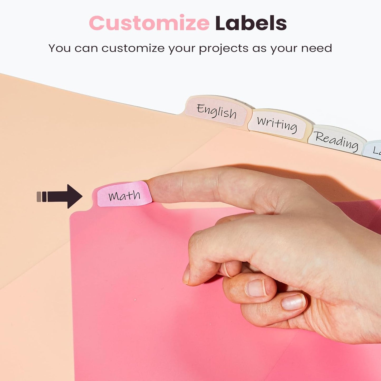 Sooez 16 Count Dividers with 2 Pockets, 8 Tabs Binder Dividers for 3 Ring Binders, Binder Dividers with tabs, Binder Divider with Pockets for US Letter Size, Insertable Big Tabs, Pastels, 2 Sets