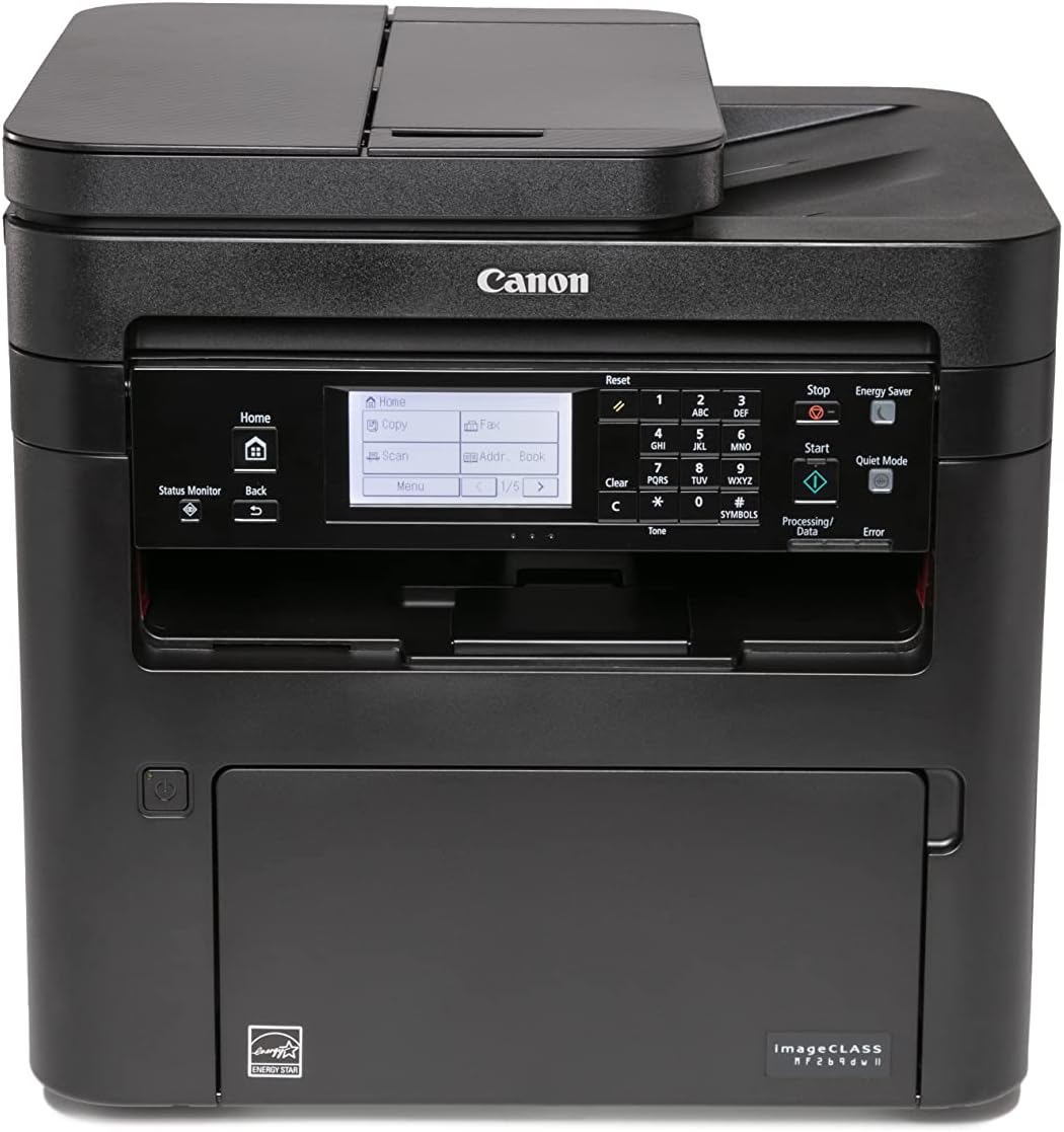 Canon imageCLASS MF269dw II - Monochrome, Duplex Wireless Laser Printer, All-in-One with Scanner, Copier, Fax, Auto Document Feeder, Mobile Ready, 30 PPM, Black