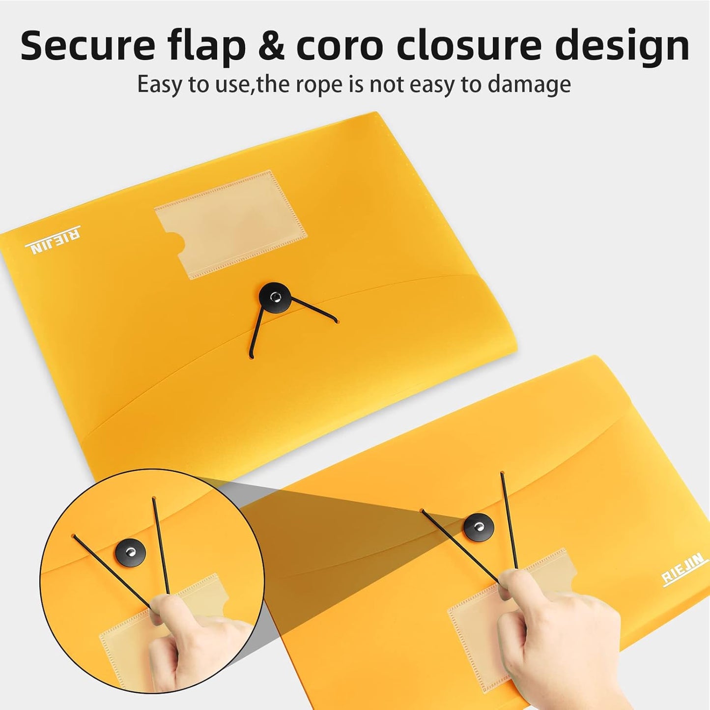 Accordian File Organizer 7 Pocket Expanding File Folder with Labels, Plastic Expandable File Folder for Documents Letter Size A4 Papers - Orange