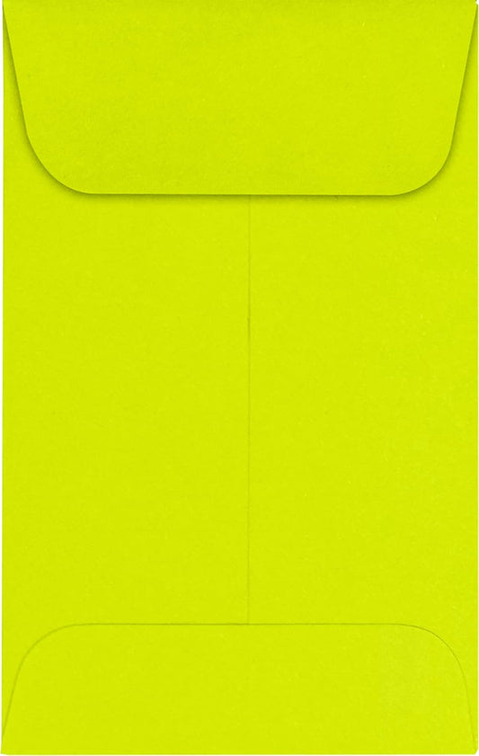 LUXPaper #1 Coin Envelopes | 2 1/4" x 3 1/2" | Wasabi Green | 80lb. Text | 250 Qty