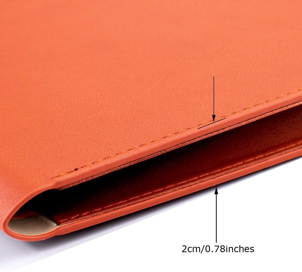 Enyuwlcm PU Leather A4 File Folder Document Holder Waterproof Portfolio Envelope Folder Case with Invisible Magnetic Closure Orange