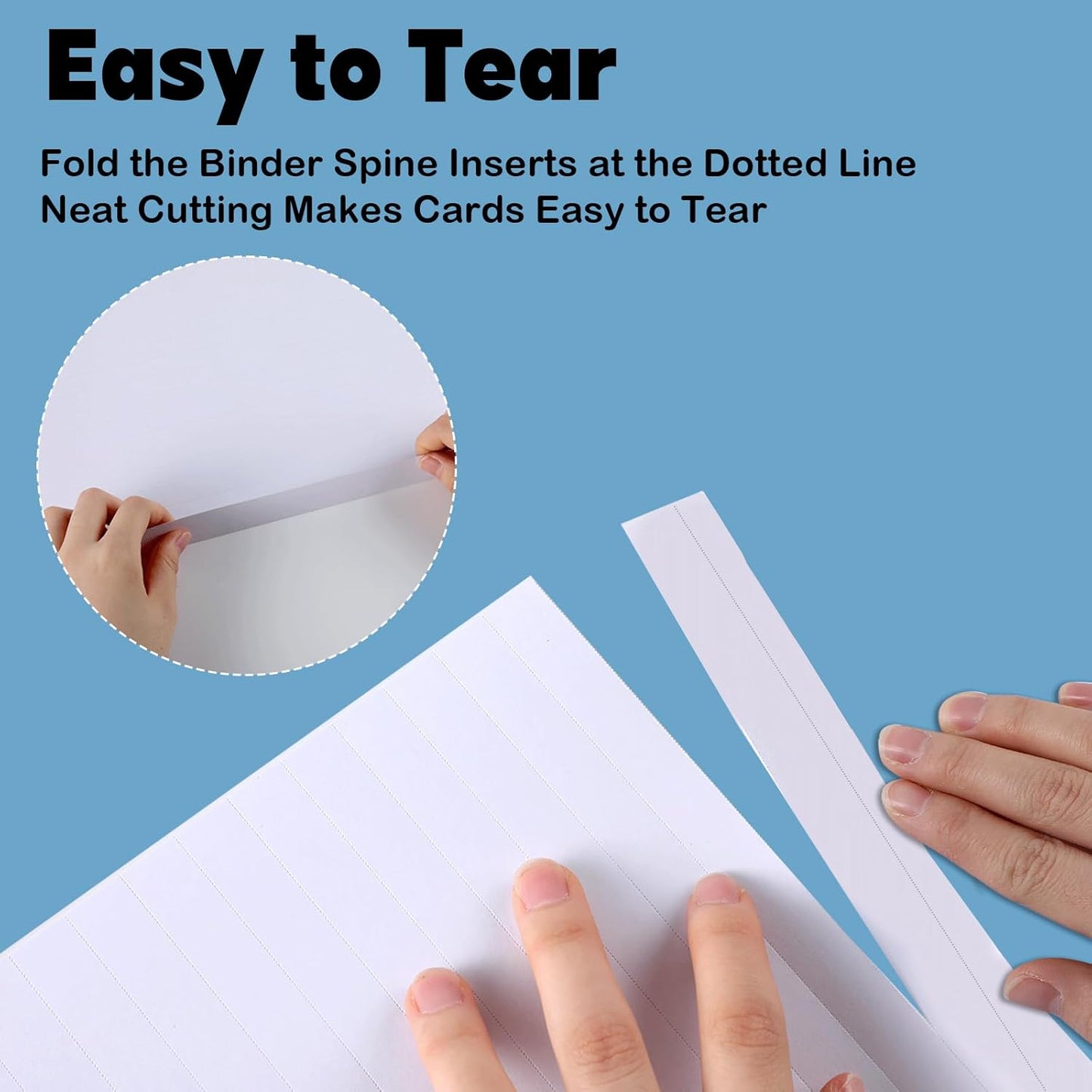 gisgfim 20 Sheets Binder Spine Inserts 1/2 Inch Spine Width White Edge Labels 92LB Printable Side Identifiers for Inkjet Laser Printers Cardstock View Binders Labels 16 Inserts/Sheet