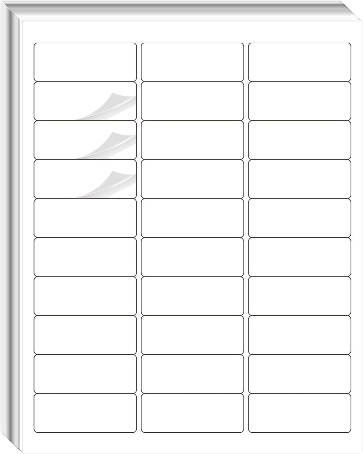 1" x 2-5/8" Address Labels 600 Labels Sticker Paper for Laser/Inkjet Printer Mailing Labels 8.5"×11"-White/20 Sheet