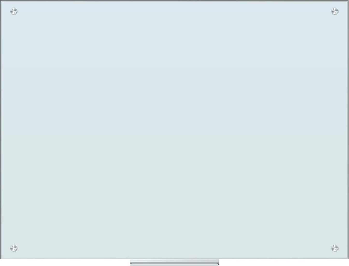 U Brands Magnetic Glass Dry Erase Board, Only for Use with HIGH Energy Magnets, 36" X 48" Inches, White Frosted Surface, Frameless (2299U00-01)