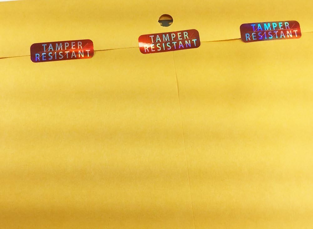 Tamper-Resistant Metallic Labels, 0.5 x 1.5 Inch 500 Total Tamper Stickers - Tamper Proof Stickers, Ideal for Food Delivery, Food Packaging, Envelope Seals, Product Protection