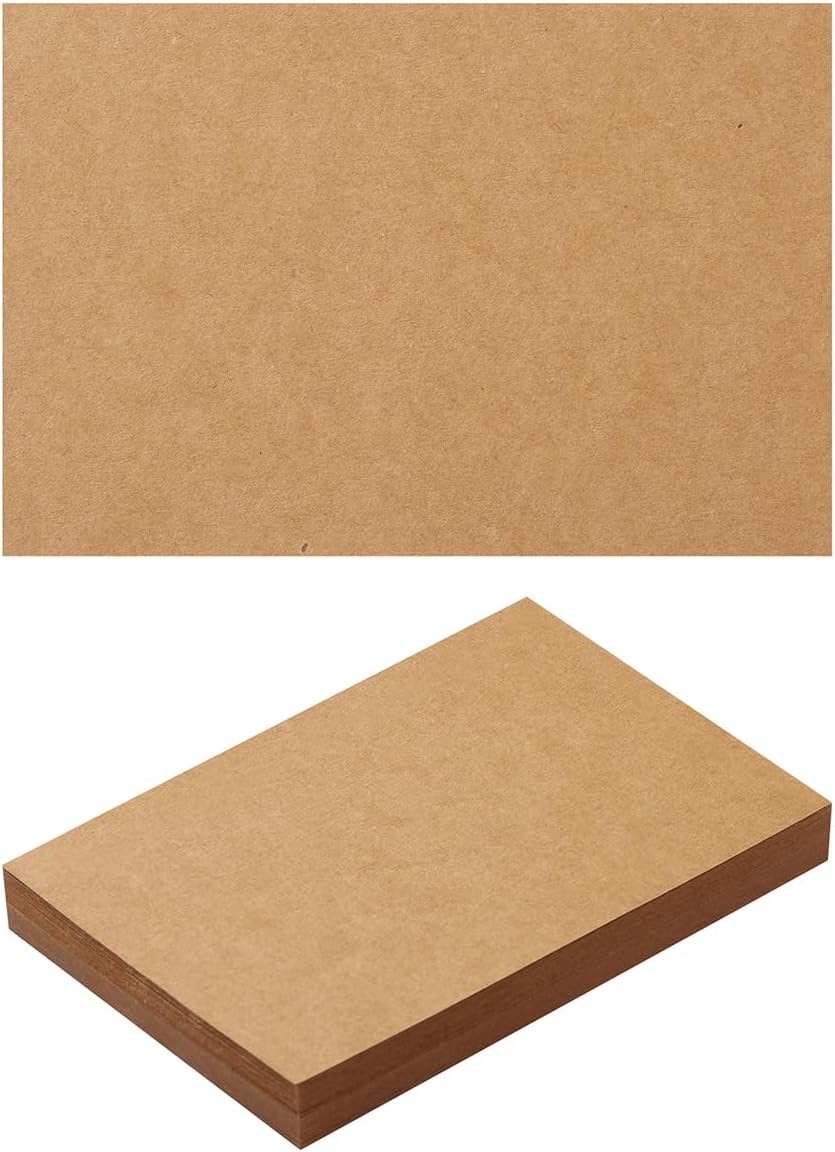 50 Sheets Blank Cardstock Paper 250 GSM Thick Heavy Cards Stock for DIY Art Projects, Card Making, Postcards, Greeting Cards, Birthday Party, Wedding Invitation (Brown, 3x5 inches)