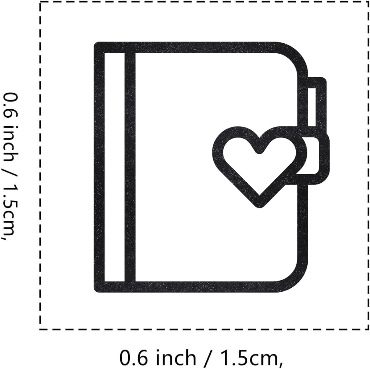 Journal Rubber Stamp, 3/5 Inch Small Mini Stamp for Scrapbooking Card Making Planner