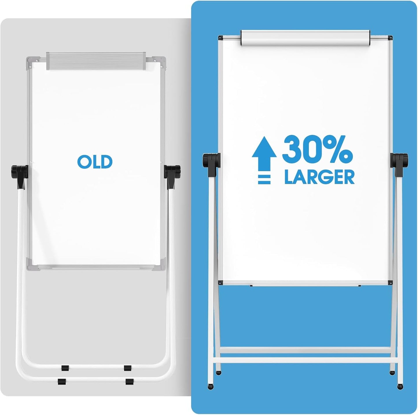 MaxGear Large White Board Easel Stand, 40" x 28" A-Stand Double Sided Magnetic Dry Erase Board with Height Adjustable and 360° Rotation, Portable Classroom Easel for School or Teaching at Home, Office