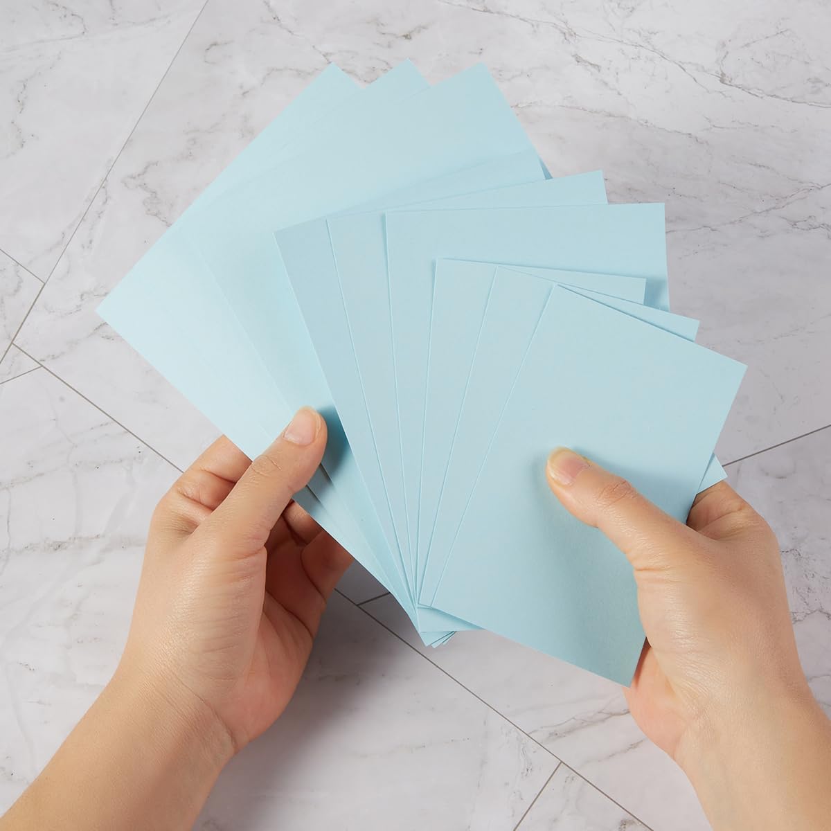 50 Sheets Blank Cardstock Paper 250 GSM Thick Heavy Cards Stock for DIY Art Projects, Card Making, Postcards, Greeting Cards, Birthday Party, Wedding Invitation (Light Blue, 3x5 inches)