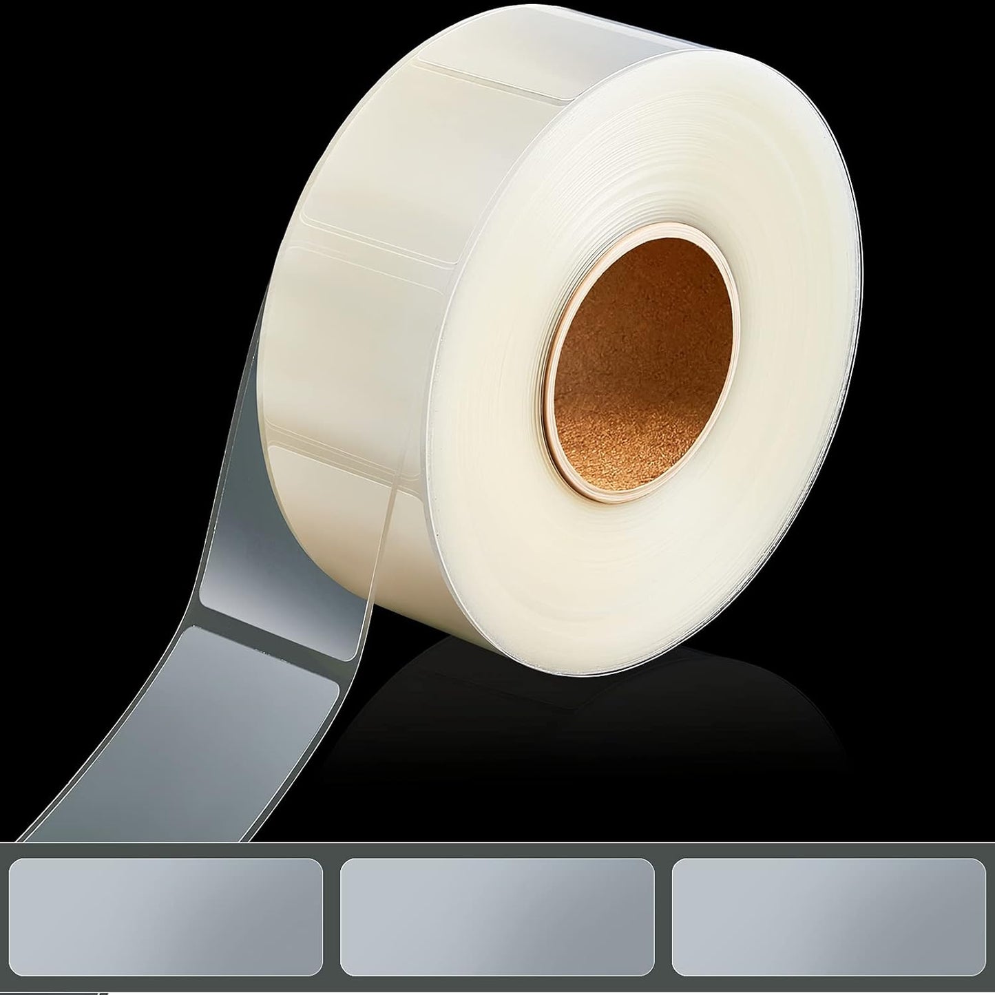 Zonon 750 Pcs Clear Labels Label Protector Clear Stickers Wafer Seals Waterproof Labels for Protecting Barcodes, Numbers and Stickers (3.15x1.18 Inch,Rectangle)