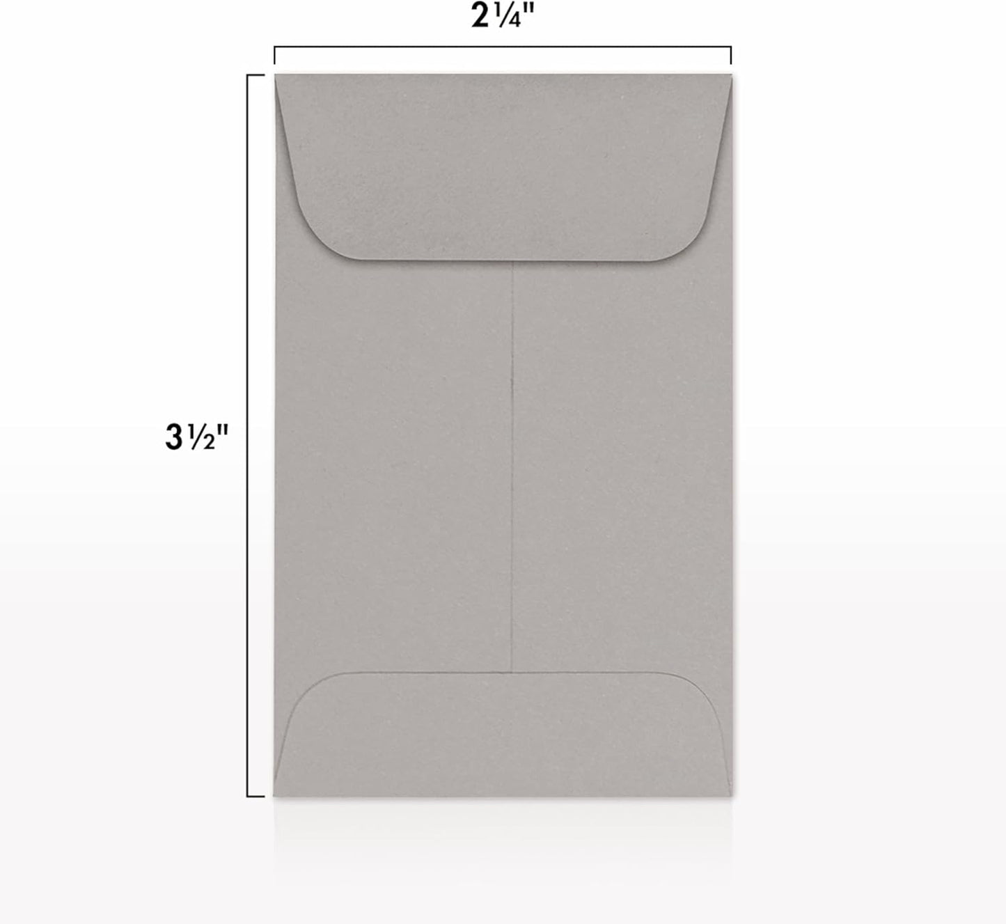 LUXPaper #1 Coin Envelopes | 2 1/4" x 3 1/2" | Gray Wove | 28lb. Text | 1,000 Qty