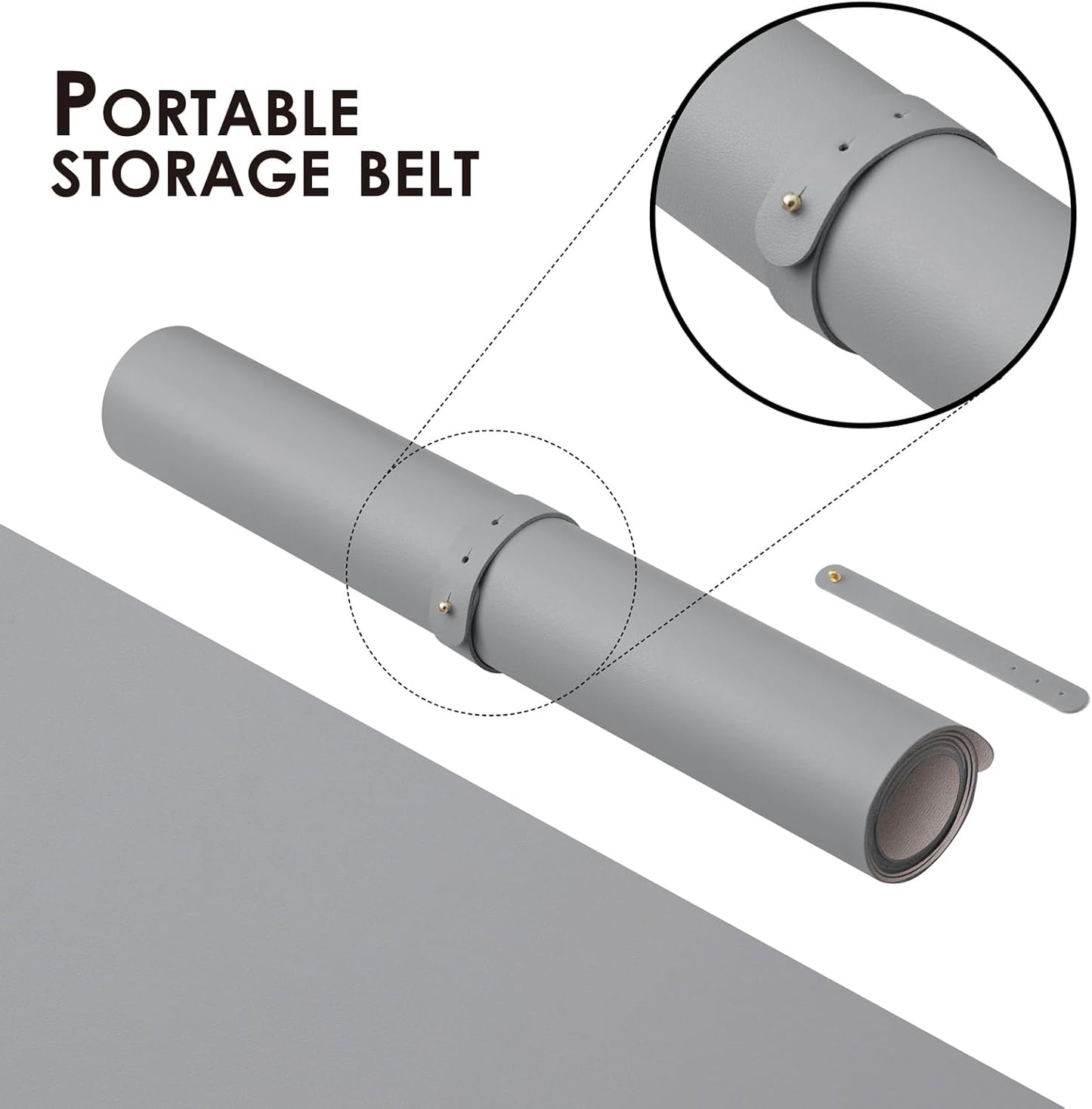 Leather Desk Mat - Non-Slip PU Desk Pad for Office and Home - Desk Organization and Accessories - Ideal for Large Mouse Pad and Desk Mats on Top of Desks (Dark Gray,27.6"x 13.8")