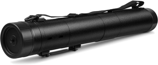 Flexzion Poster, Art, Document Tube with Strap, Expandable Waterproof Plastic Container, Telescoping Cylindrical Storage Case, Portable Paper Holder for Draft Sketch Blueprint, Black, youth large / 11