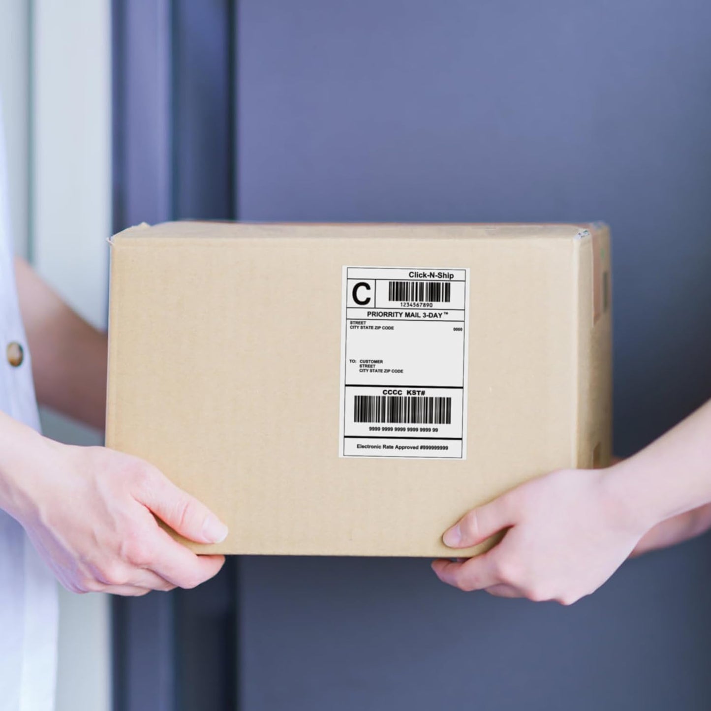 L LIKED 4" x 6" Direct Blank Thermal Shipping Labels with 450 per Roll - Compatible with Zebra 2844 ZP-450 ZP-500 ZP-505 (1 Rolls - 450 Labels)