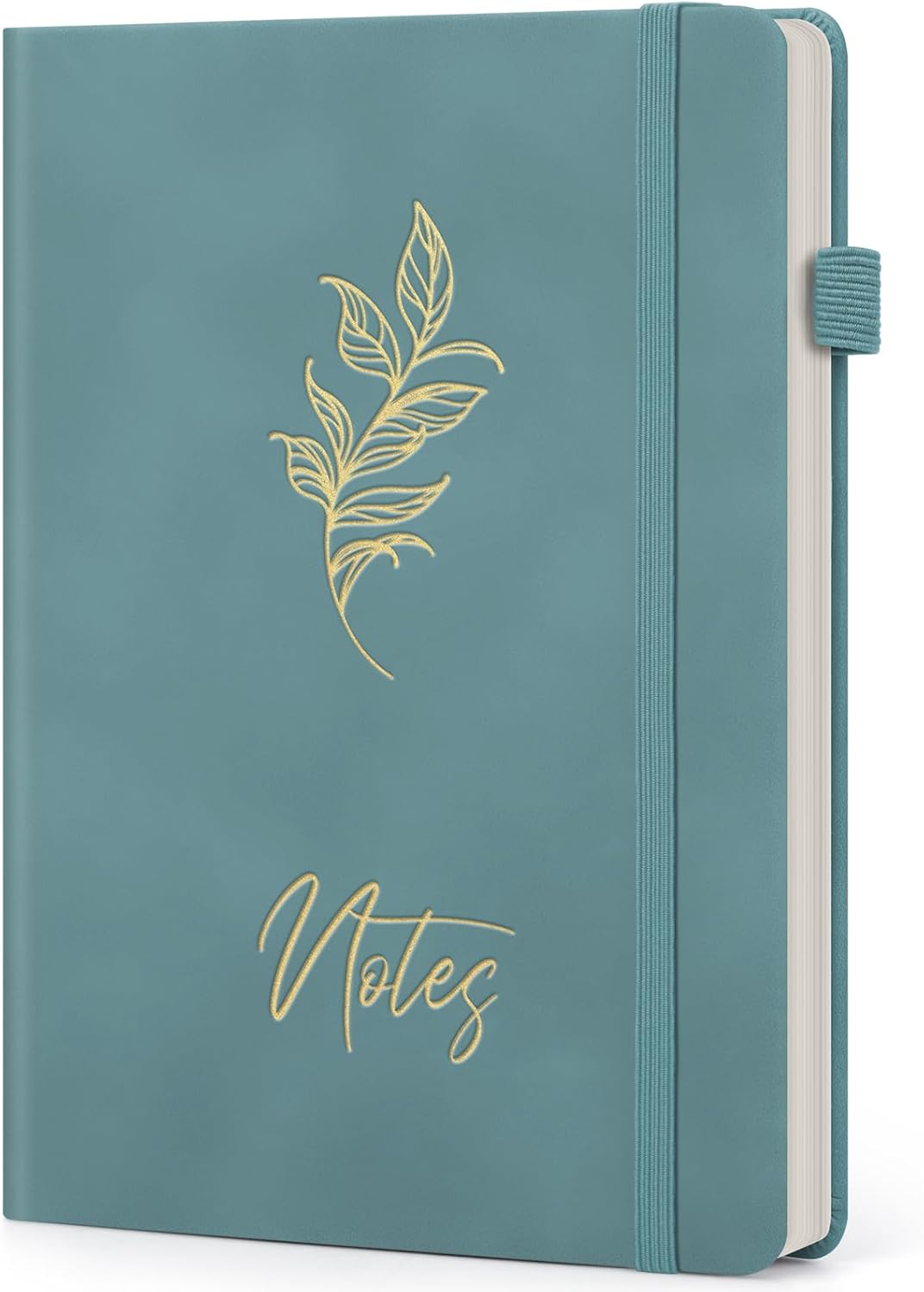 Lined Journal Notebook For Women Men, 200 Pages A5 Hardcover Leather Journals For Writing College Ruled Notebook For Work School Note Taking Business Diary Notepad 5.7'' X 8.3''- Aegean Blue