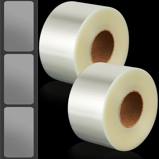 Zonon 1000 Pcs Clear Labels Label Protector Clear Stickers Wafer Seals Waterproof Labels for Protecting Barcodes, Numbers and Stickers (4.06 x 2.05 Inch,Rectangle)