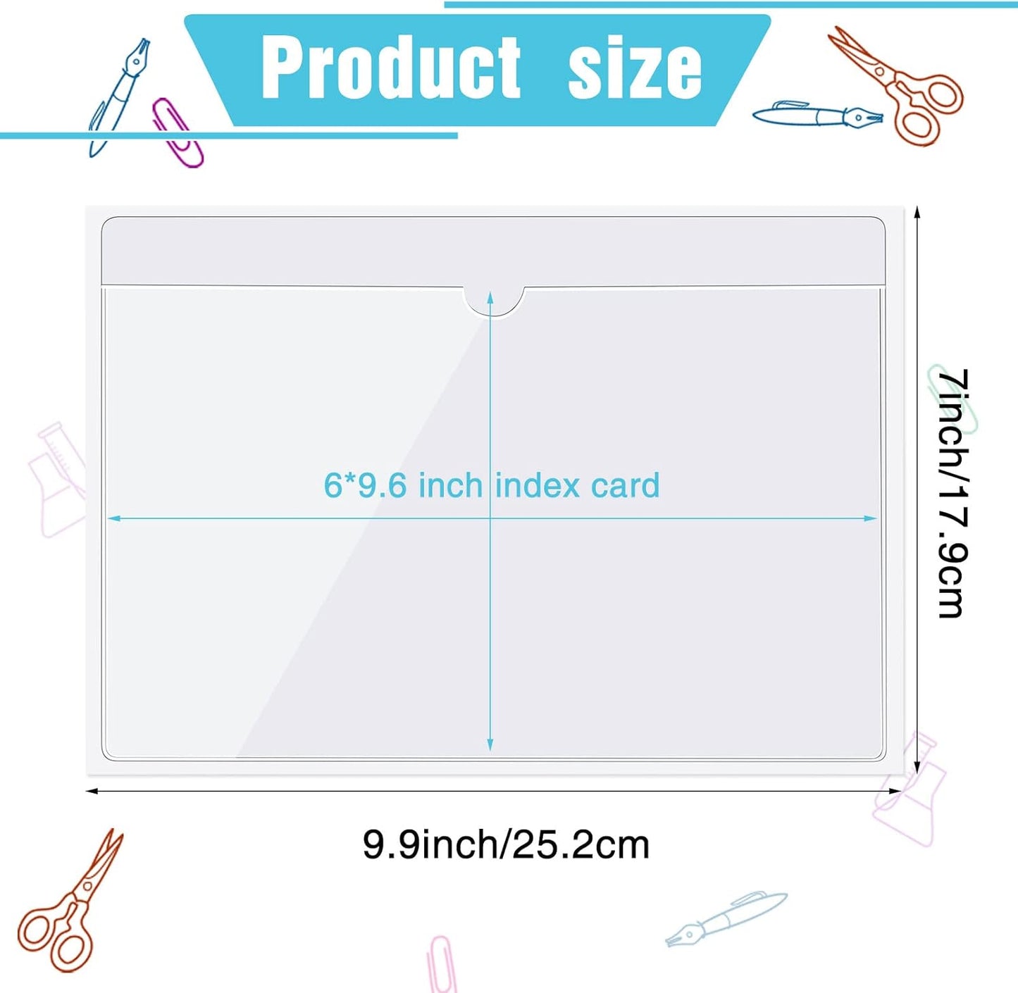 Chinco 30 Pcs Self Adhesive Pockets, Bin Labels for Storage Bins, Clear Pocket Label Sleeves, Plastic Index Card Holder with Top Open for Organizing Bins Box Drawer(9.9 x 7 Inches)