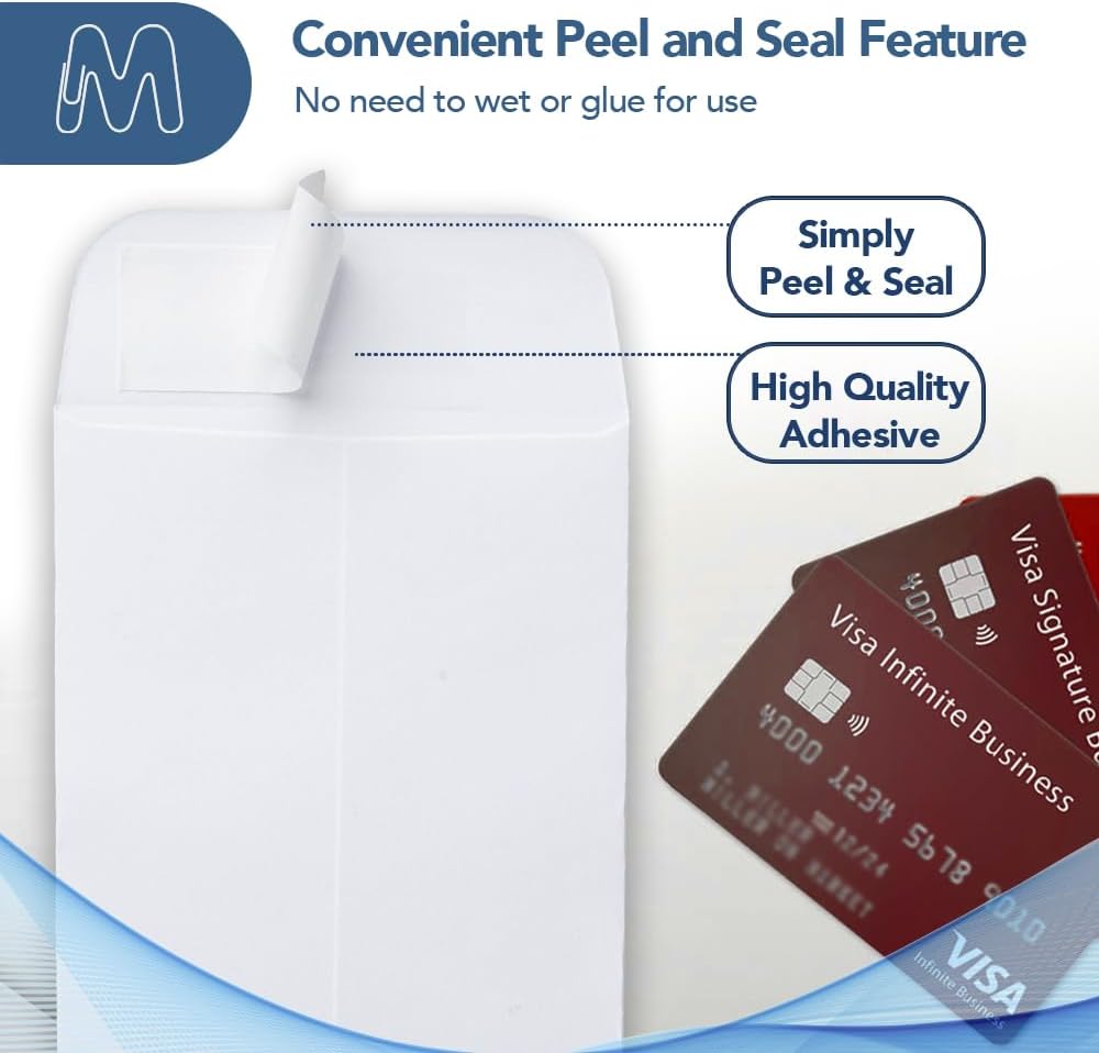 MOS #1 White Coin Envelopes 2.25 x 3.5 Inch 120 Pack — Self-Seal Small Envelopes for Coins, Seeds, Small Parts, Collectibles, Jewelry, Craft Storage