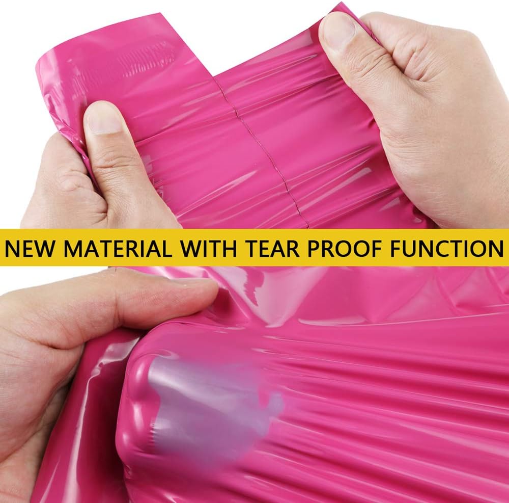 UCGOU Poly Mailers 19x24 Inch Hot Pink 50 Pack Extra Large Shipping Bags Strong Thick Mailing Envelopes Self Seal Adhesive Waterproof and Tear Proof Boutique Postal for Clothing Quilt and More