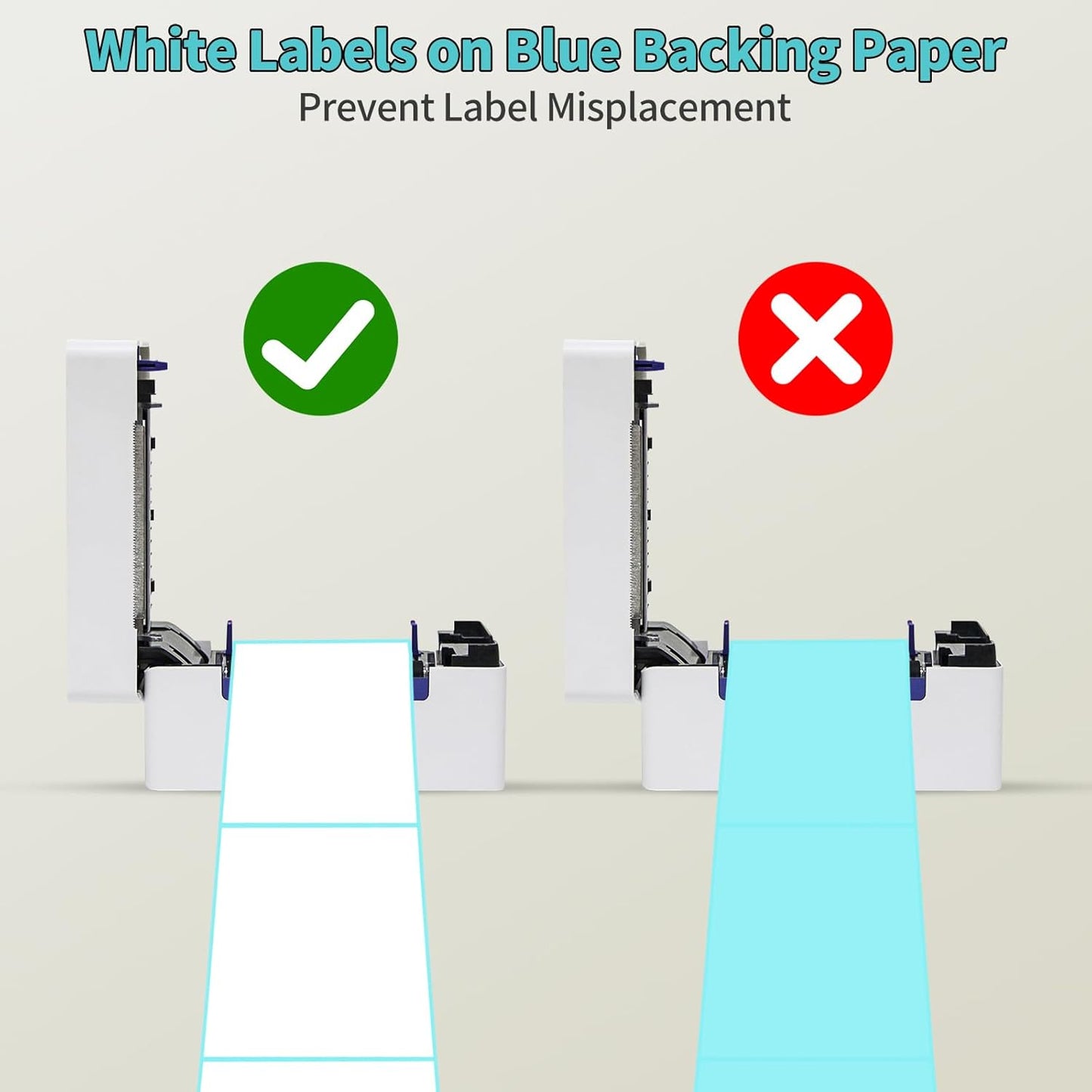 FungLam Direct Thermal Shipping Labels - Pack of 500 4x6 Thermal Labels Fanfold - Perforated and Strong Adhesive