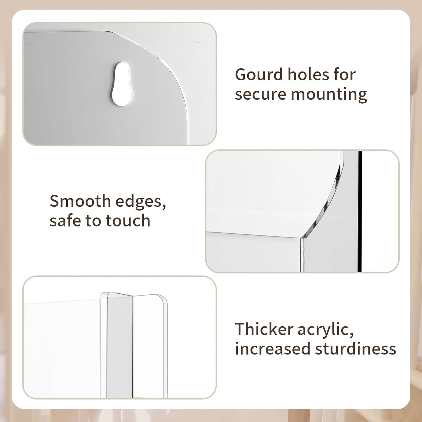 Acrylic Brochure Pamphlet Holder, 2 Magazine Holders and 4 Pamphlet Holders, Clear Brochure Display Holder Wall Mount, Trifold Flyer Rack, Literature Storage Rack for Home, Office, Waiting Room