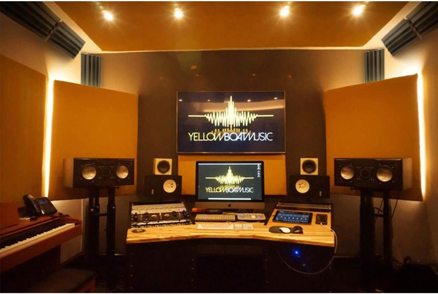 YDHTDLHC 52 Pack of 1 X 12 X 12 Inches Acoustic Foam Panels - Acoustic Foam - High Density - Flame Retardant - For Home Work Recording Studios(Black)