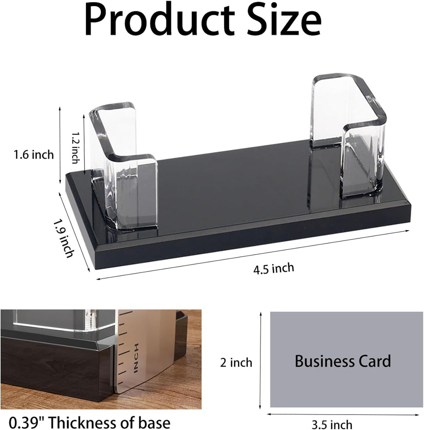 Business Card Holder for Desk,Clear Acrylic Desktop Business Name Card Display Stand Organizers for Office Conference Home Exhibition Restaurant