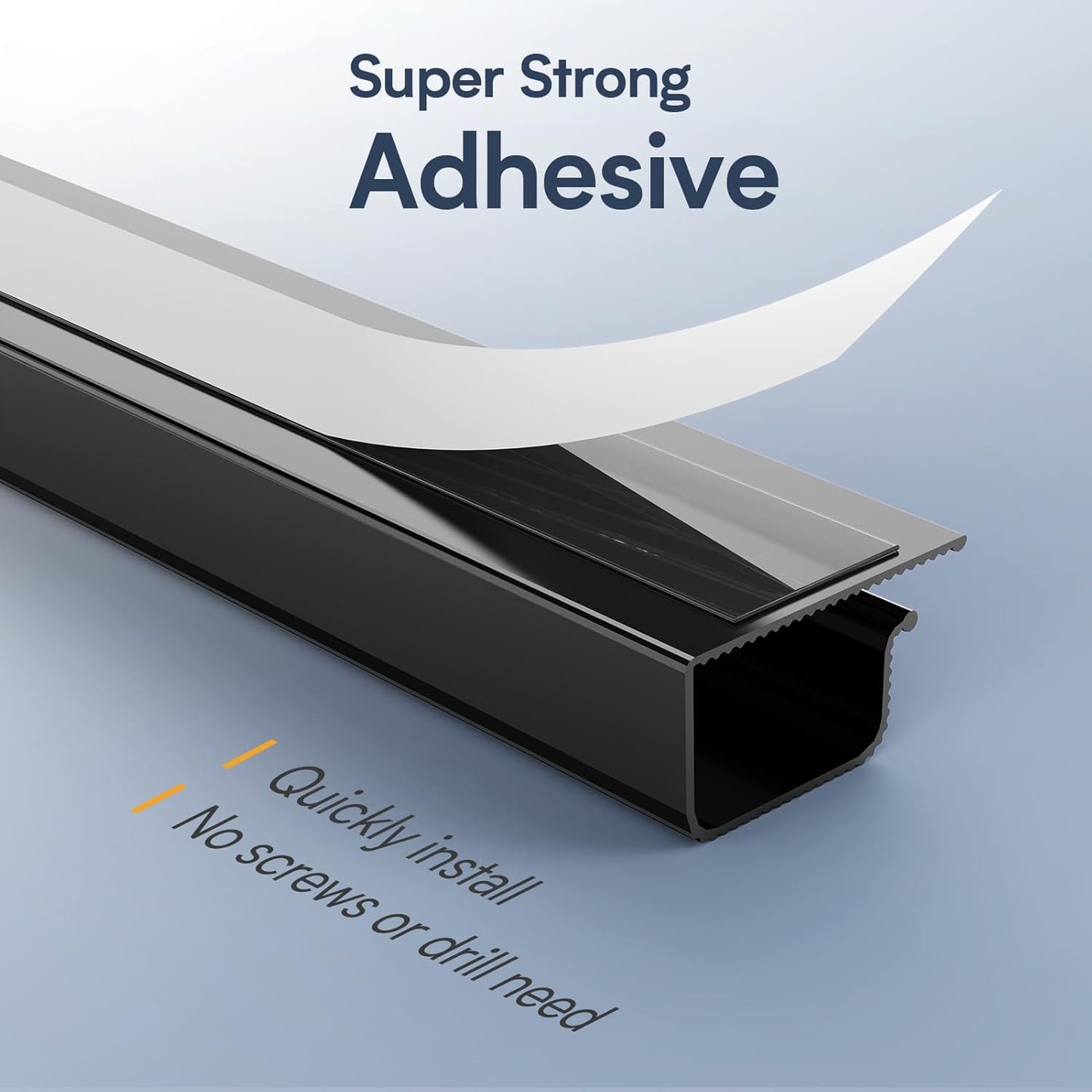 Delamu 157in Cable Management Under Desk, Safe & Tidy Under Desk Cable Management for Home & Office, Cord Organizer for Desks, Wire Organizer Kit,10 Pack Black