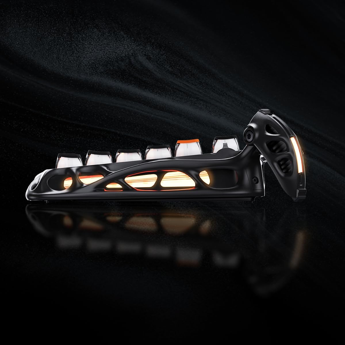 GravaStar Mercury K1 Pro Wireless Mechanical Gaming Keyboard, 75% Layout RGB Custom Keyboard, Aluminum Alloy Matte Black Frame with Phoenix-Inspired Keycaps, Hot-Swappable Linear Switches – CyberFlare