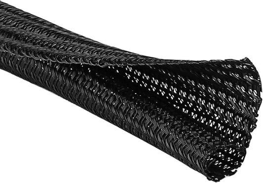 Summer Ready 2-Pack Split Sleeving Cable Protector (5FT, 5/8") - Chew Resistant Pet Proof Cord Cover for USB Power Audio Video, Home Office & Gaming Wire Loom - Black