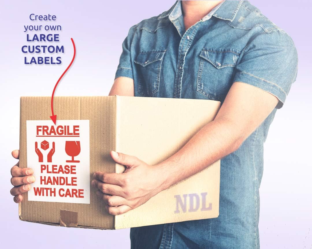 NextDayLabels - Full Page Labels 8.5 x 11 - White Shipping Labels - 8.5 x 11 Label Paper for Printer - Large Blank Matte Sticker Printer Paper - Laser/Inkjet Printer Labels (1 Per Sheet, 50 Labels)