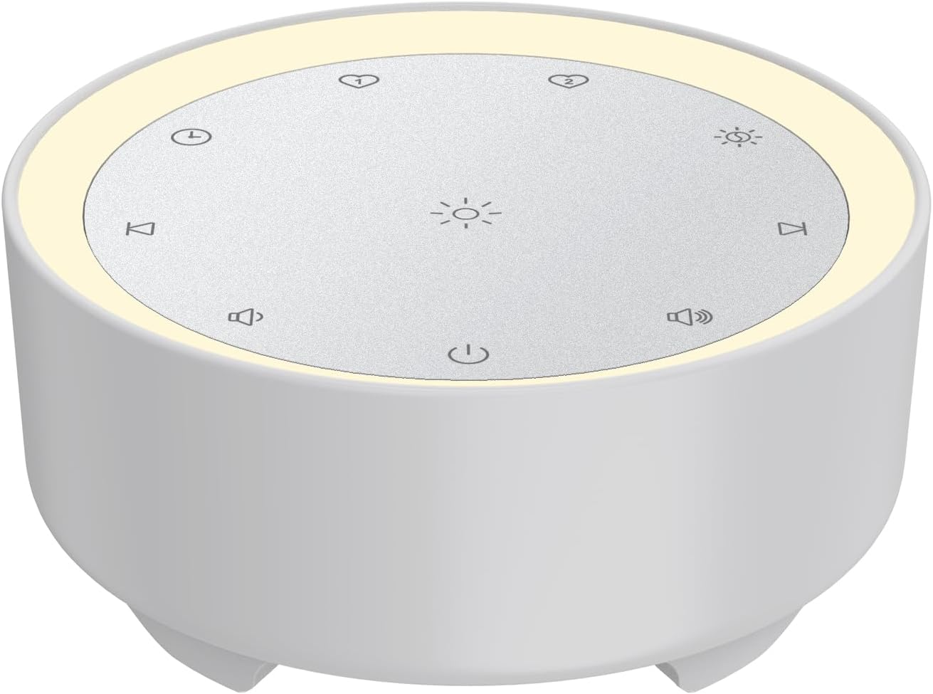 Kipcush Sound Machine & Night Light for Adults, Baby, Kids. White Noise Machine with 20 Soothing Sleep Sounds. Small Size & Portable Design for Bedroom (Gray, Small)