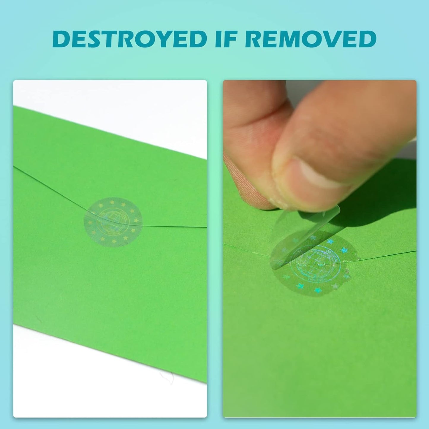 Tamper Evident Labels Hologram Transparent Blank Crystal Clear Sealing Package Seal Self Adhesive Security Warranty Void Tamper Proof Stickers Round 0.8 inch Diameter(320pcs)