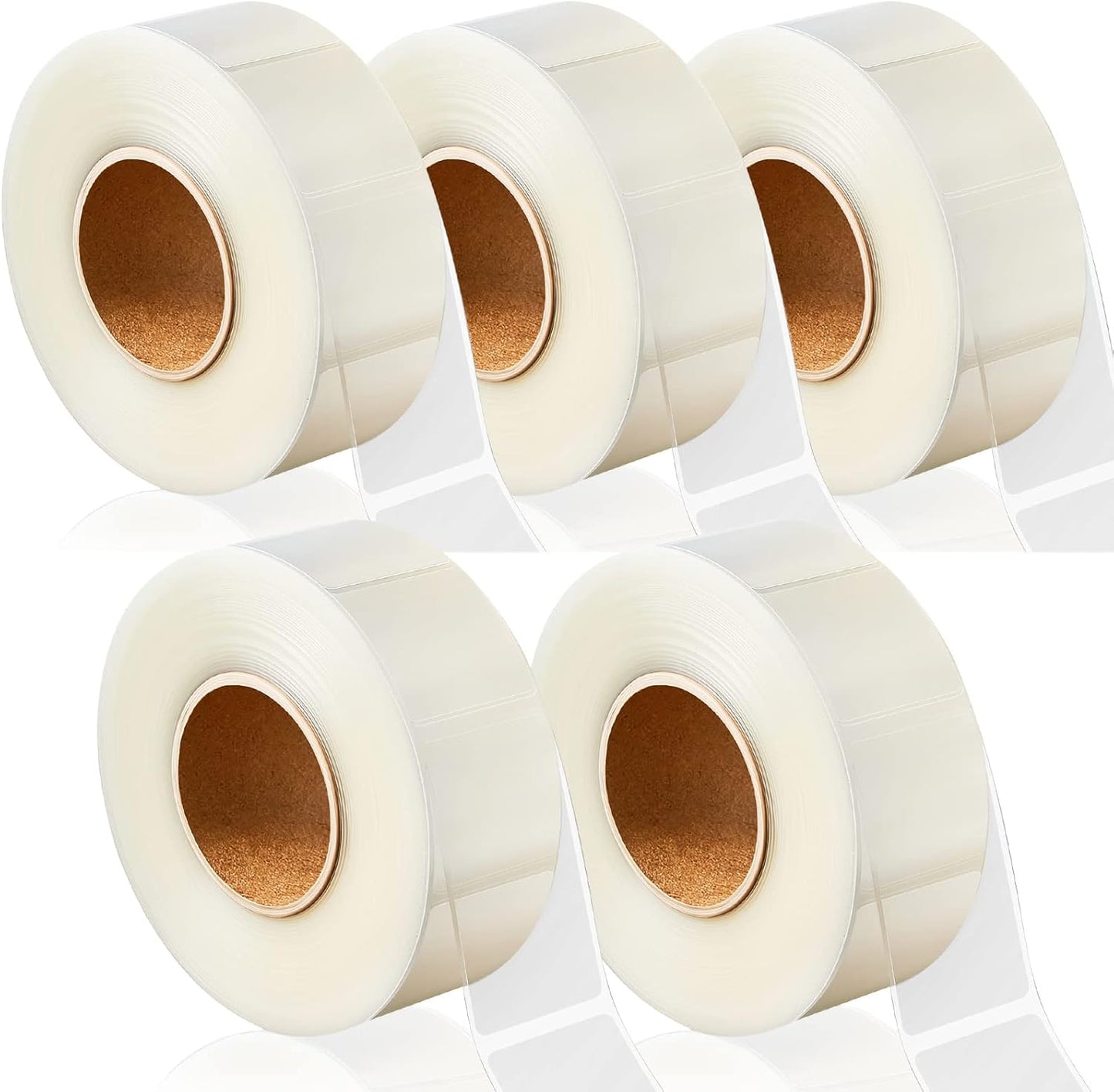 Zonon 2500 Pcs Clear Labels Label Protector Clear Stickers Wafer Seals Waterproof Labels for Protecting Barcodes, Numbers and Stickers (3.15 x 1.18 Inch,Rectangle)